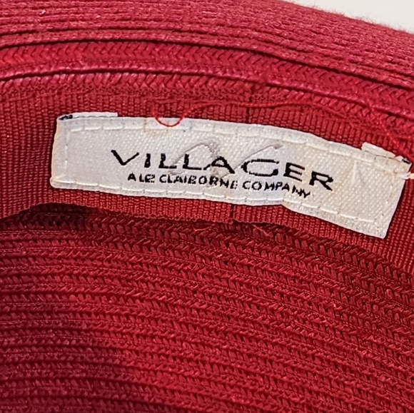 VILLAGER by Liz Clairbone red straw hat - Picture 5 of 8
